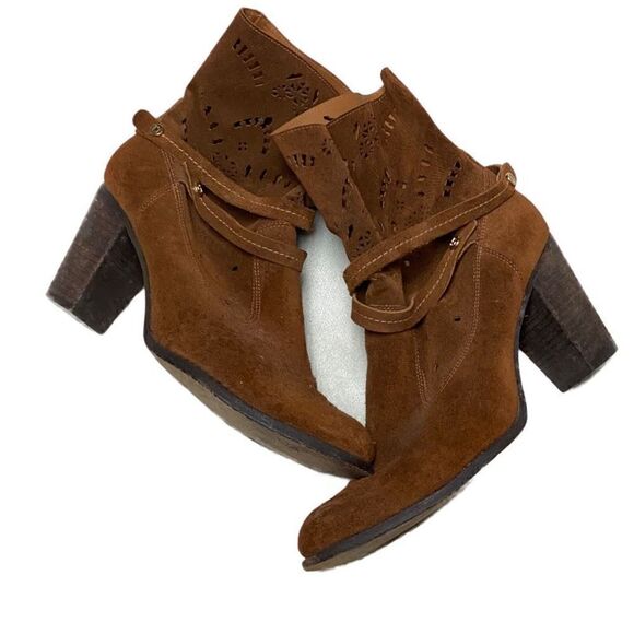 Suede Slouch Booties Luz Da Lua Made In Brazil - Picture 1 of 7